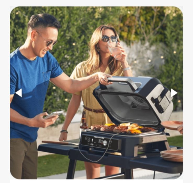 Grătar electric de EXTERIOR cu funcție de afumare Woodfire Pro Connect