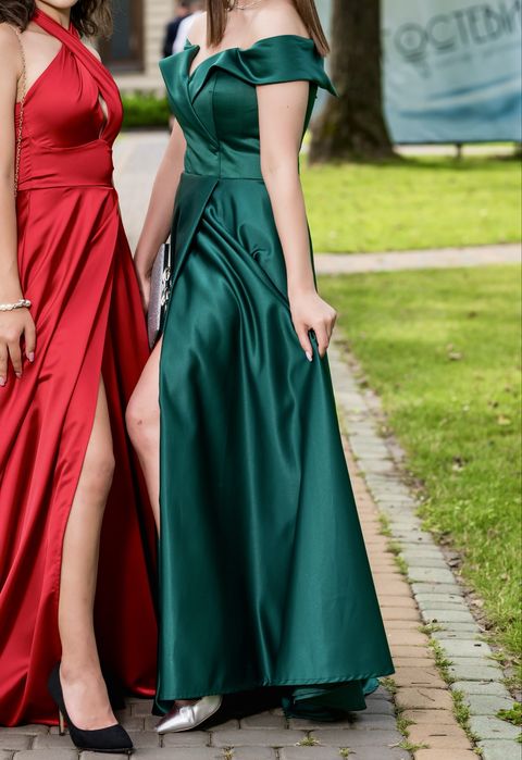 Rochie de seară / de bal, smarald, mărimea S/M