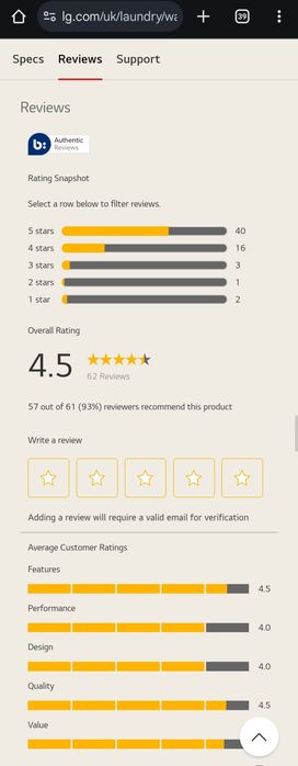 Инверторна Пералня LG 8kg