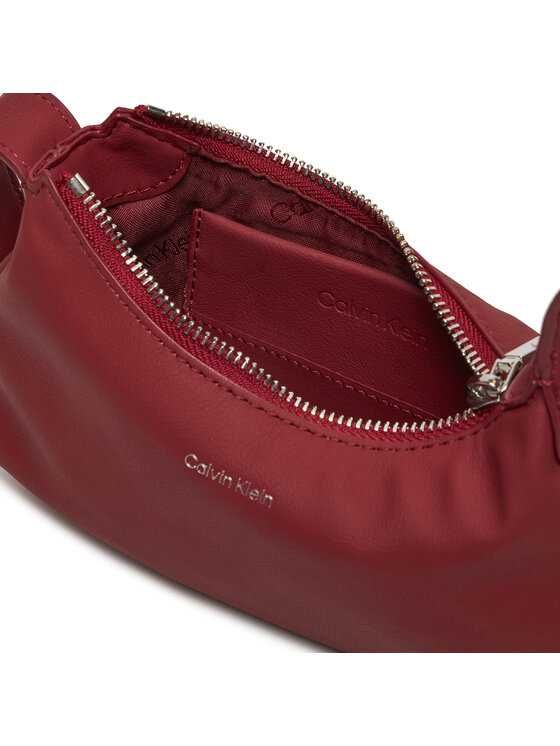Чанта Calvin Klein, цвят бордо, нова