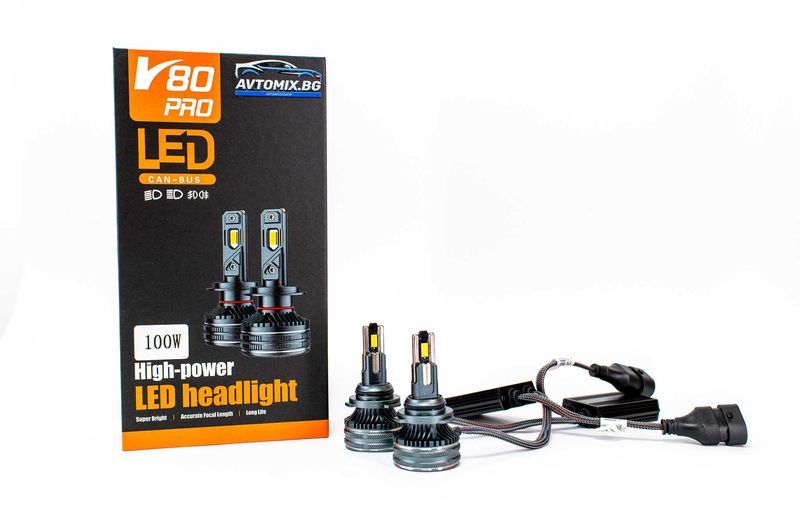 LED Крушки НB4 (9006) 100w 10000LM,12-24v canbus 1 ГОДИНА ГАРАНЦИЯ