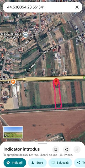 Teren de vânzare – Răcarii de Sus, la DN/E70 – 5.000 mp