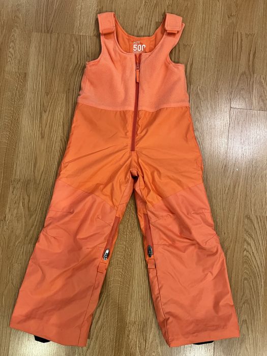 Salopeta ski Piste 500 Wedze orange 105-124cm (5-6 ani)