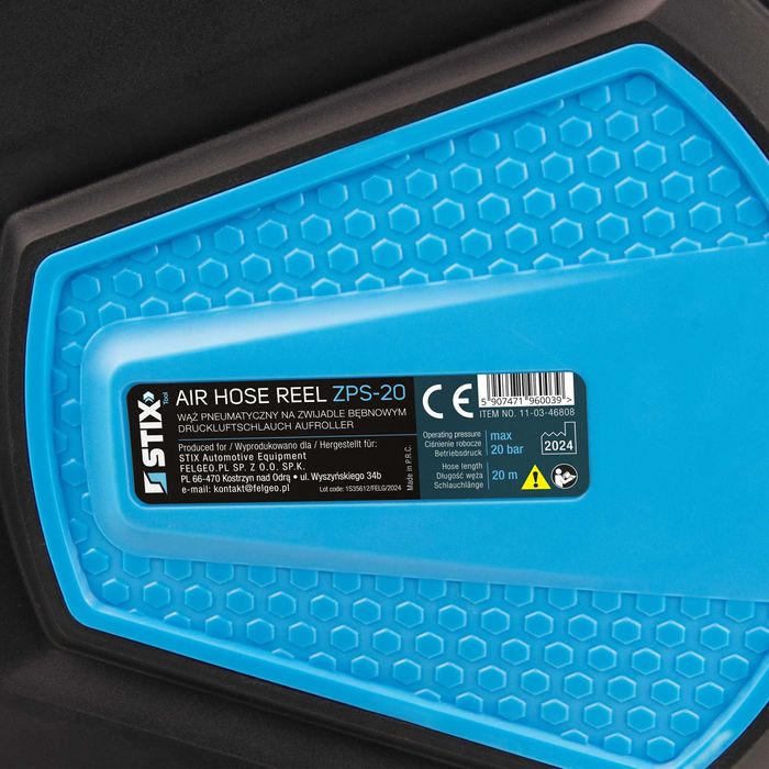 Автоматична макара с маркуч за въздух, 20 метра STIX