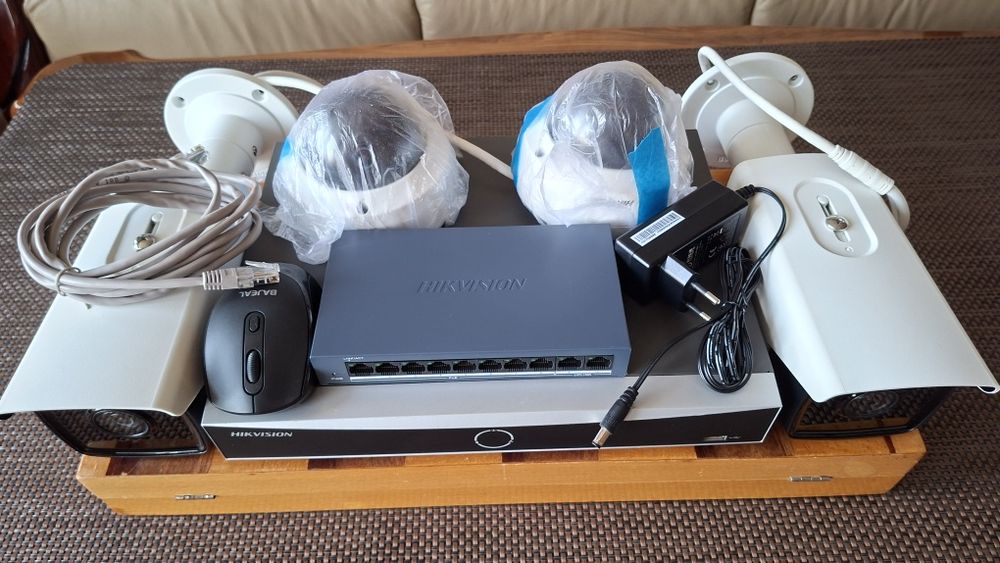 Сетевая система видеонаблюдения в полном комплекте.