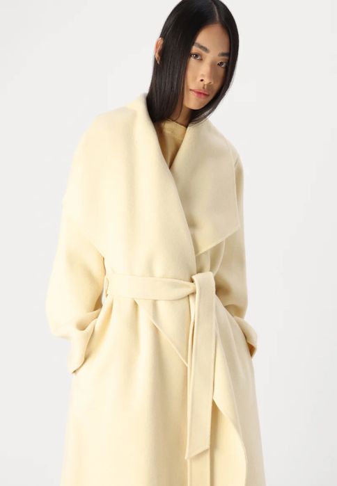 Ivy&Oak палто в цвят butter yellow от 100% вълна