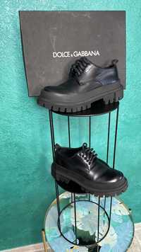 Pantof bărbătesc piele neagră, DOLCE&GABBANA, mărimea 40 , NOI
