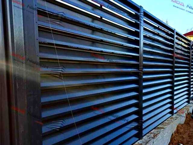 Забор жалюзи горизонтальный