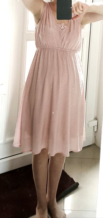 Rochie alăptare și gravide S-M roz pudra