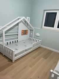 2 paturi de copii CĂSUȚĂ din lemn