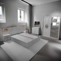 Dormitor Sunny Alb model NOU (transport gratuit)