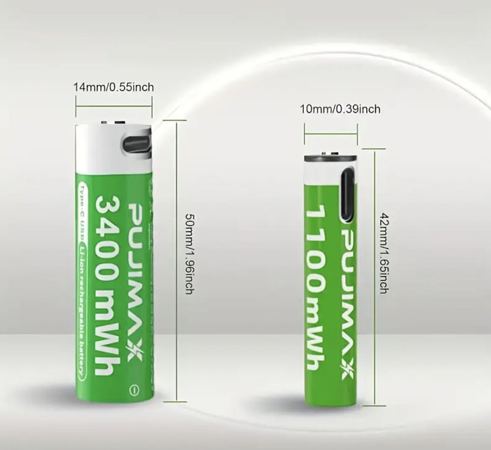8 броя USB презареждащи  батерии