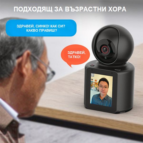 Интелигентна WIFI IP камера за видео разговори с въртене 350° /SMK001/