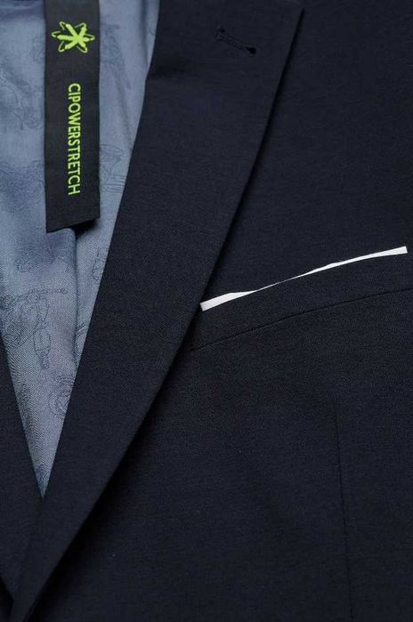 Sacou blazer slim 48 M premium Cinque lana tesatura fina navy