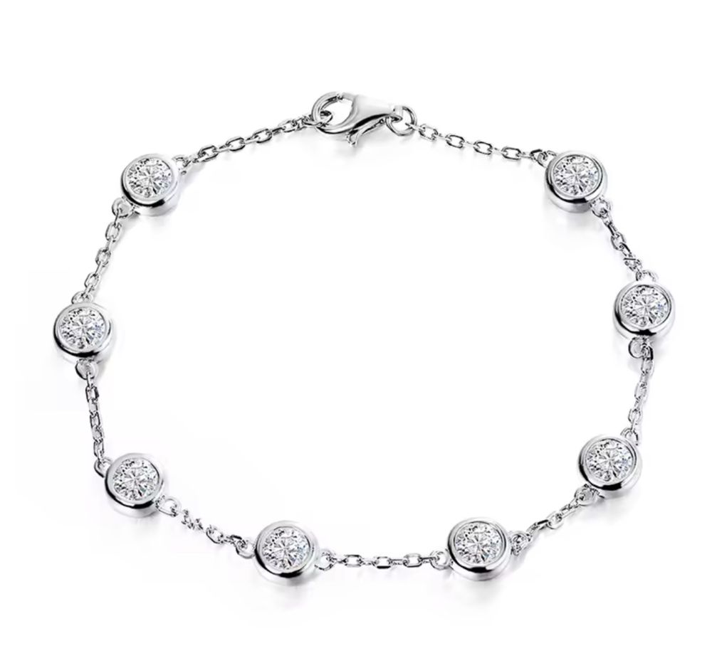 Дамска гривна Cleef с блясък на диаманти, уникален блясък (мойсанити)