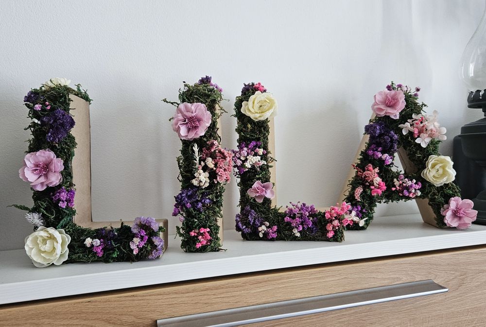 Обемни букви с декорация