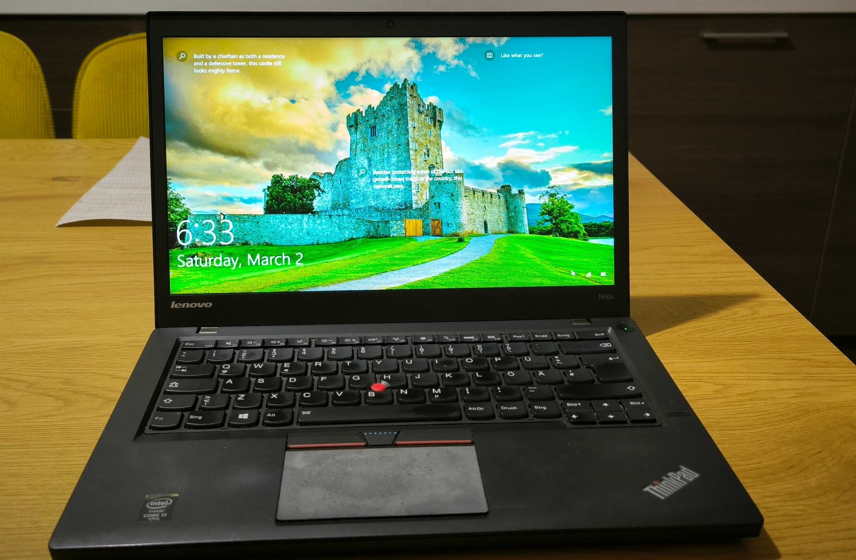 Lenovo ThinkPad T450s: i7-5600u/ 8GB DDR3/ 256 GB SSD/ 14'' IPS 300nit