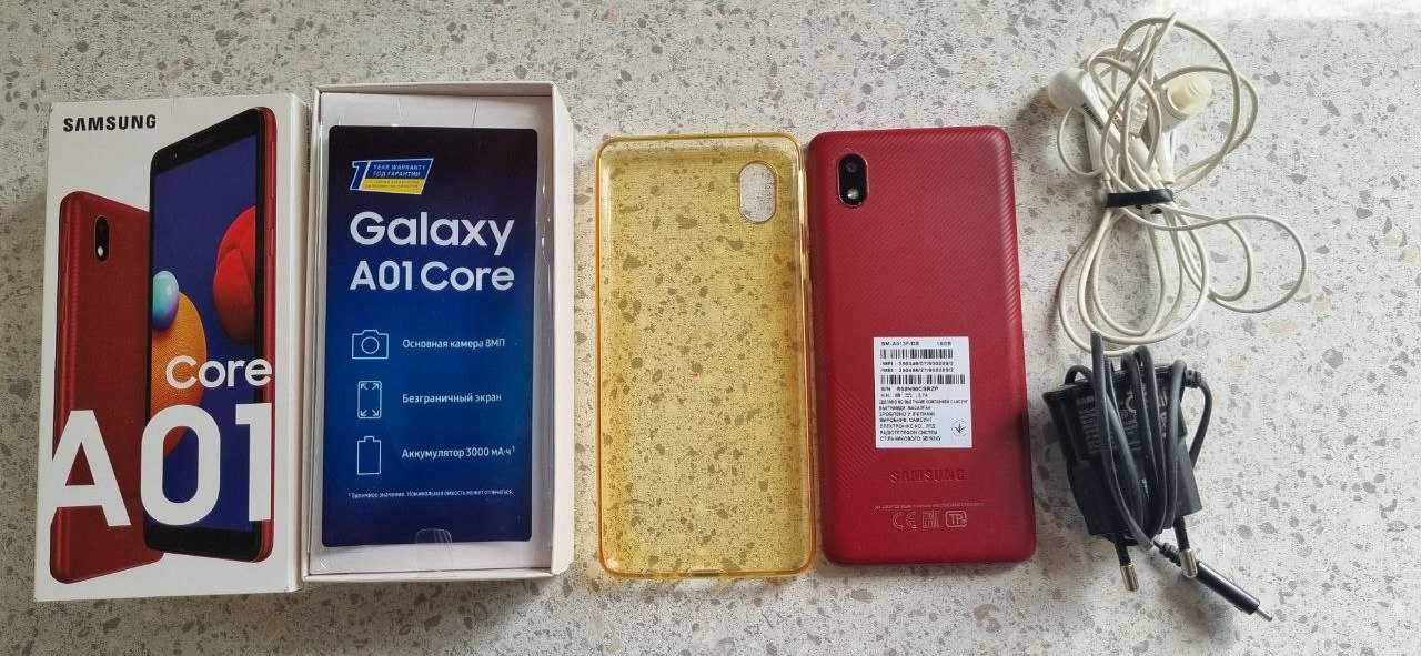 SAMSUNG Galaxy A01 Core,2 SIM карты.Коробка,документы,16 Gb,8Mp камера
