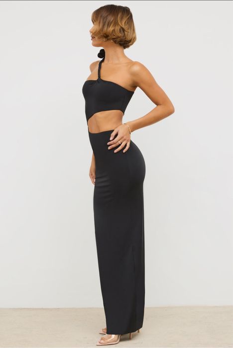 Нова черна дълга официална рокля OhPolly 12UK/ М размер