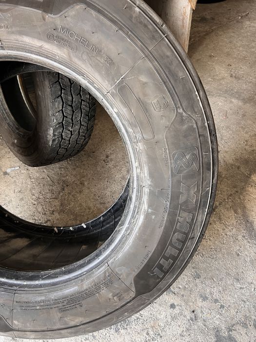 2 anvelope camion 385/55/22.5 , Michelin , DOT 2023 , 8-9 mm