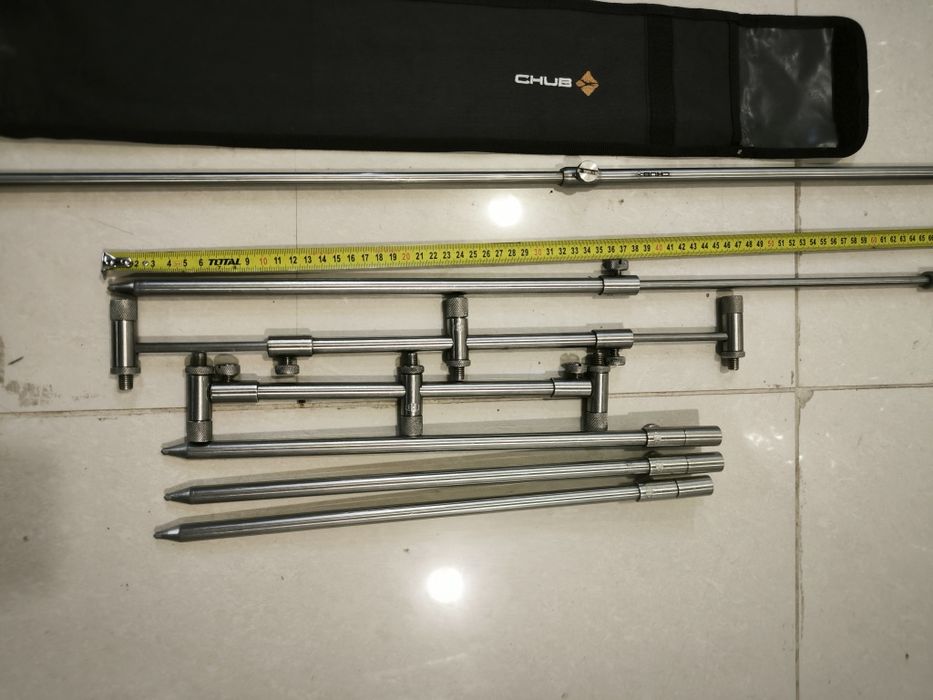 Неръждаема стойка за 3 въдици