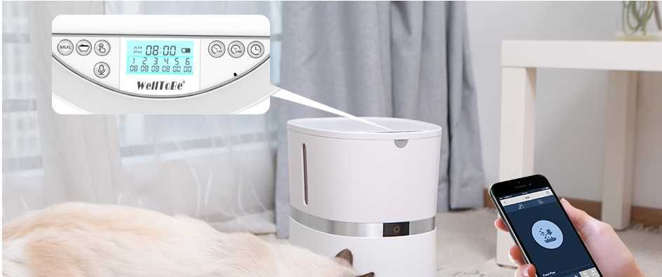 Смарт хранилка коте куче Wifi 4 литра