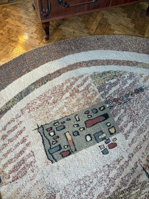 Covor oval cu model abstract 3 metri