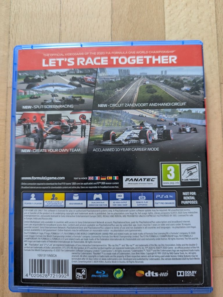 F1 2020 PS4 игра