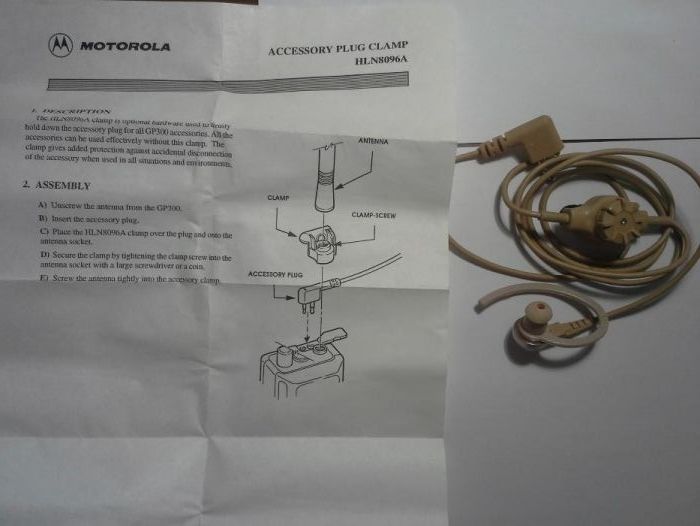 Hands free original Motorola GP300