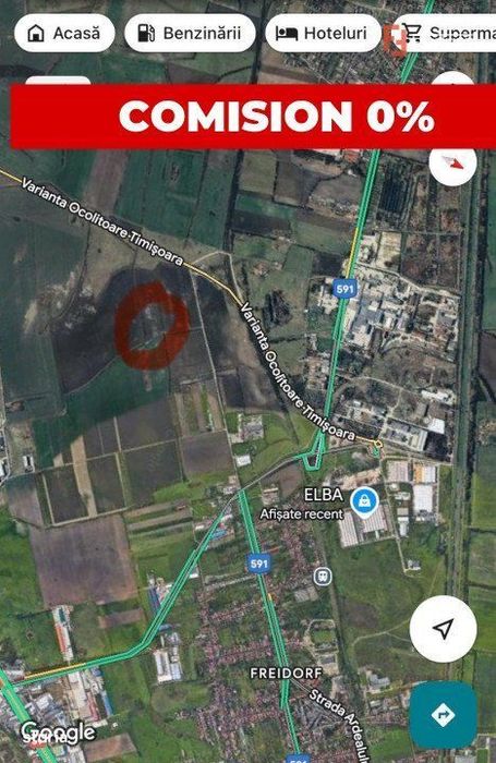 COMISION 0% Teren 8793 mp, extravilan agricol, zona Freidorf