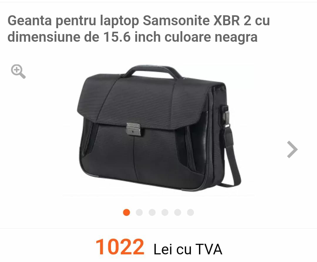 Geanta pentru laptop Samsonite XBR 2 cu dimensiune de 15.6 inch