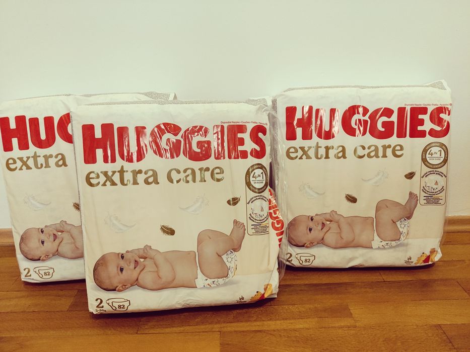 Set 3 pachete Scutece Huggies Extra Care nr.2
