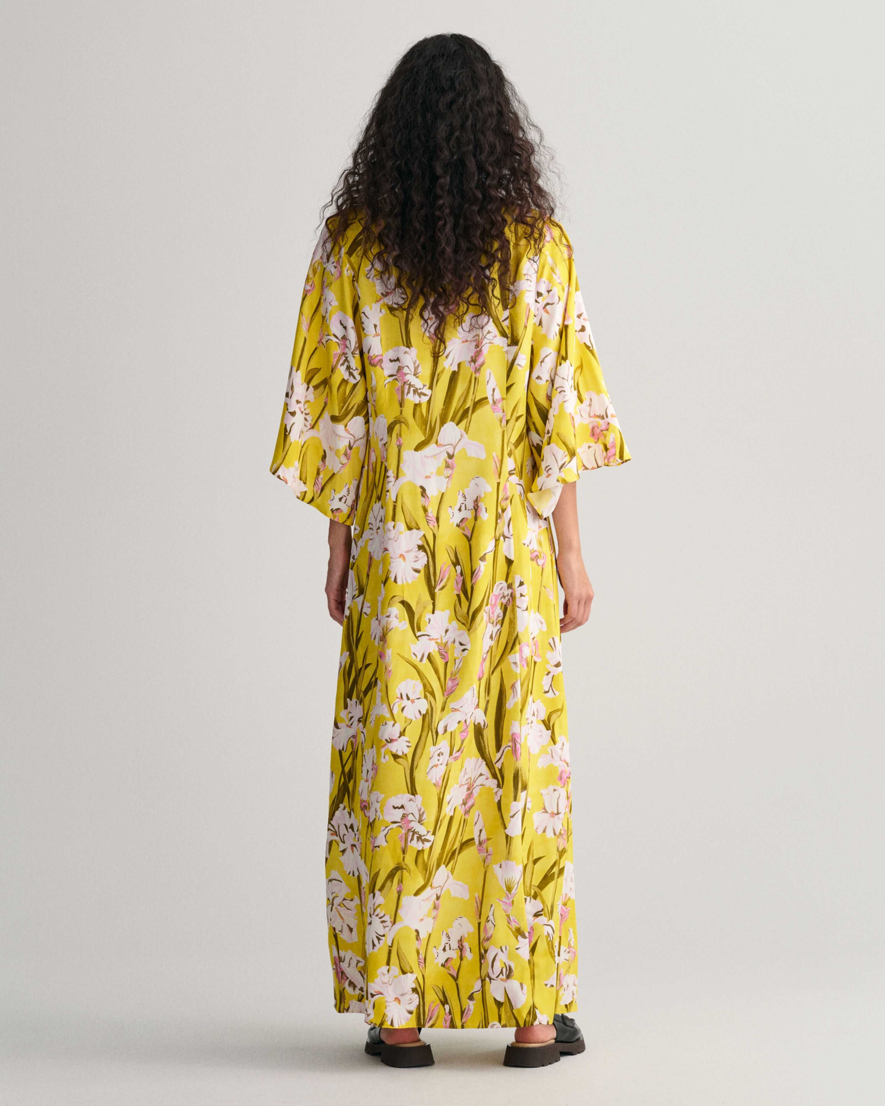 GANT Iris Floral Жълта рокля на цветя Ирис Размер UK 12 / L