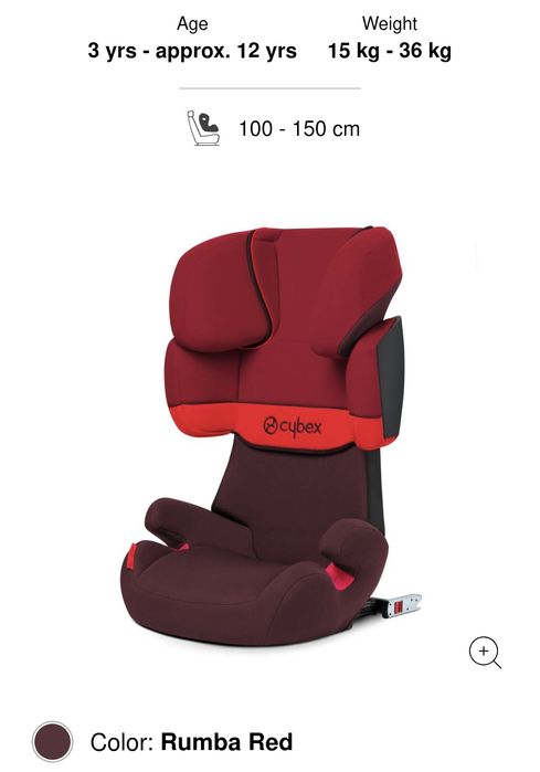 Scaun auto ISOFIX Cybex Solution X-Fix, 15-36 kg, Rosu