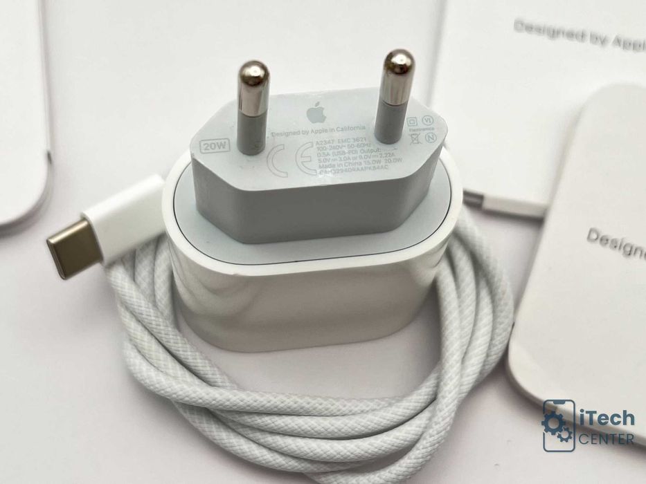 ОРИГИНАЛНО type C към type C зарядно за iPhone, 20W, КОМПЛЕКТ!