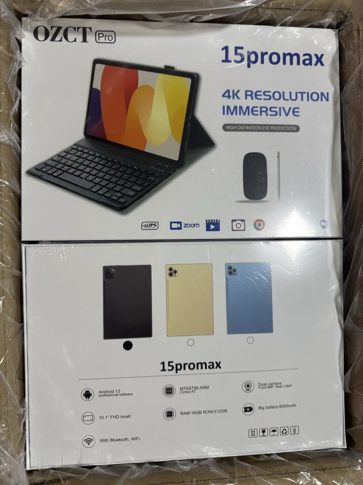 БЕПУЛ Доставка,Новые 15promax/16promax 16/512Gb+клавиатура мыш и чехол