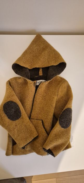 Jacheta Stapf copii, lână fiartă 100% organică, marime 80