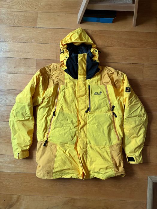 Ски яке Jack Wolfskin XLL - гъши пух + TEXAPORE, неползвано, жълто