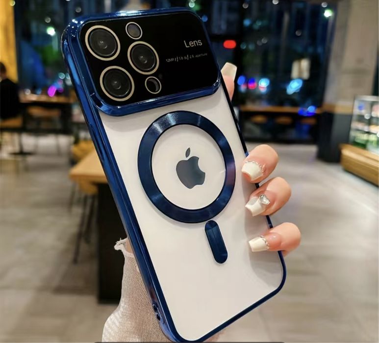 Iphone 14/15/PRO/MAX/PLUS Husa Silicon Lens Type Magsafe Camera Full