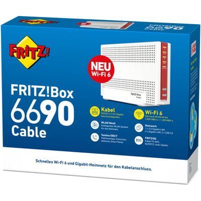 router  FRITZ Box 6690 Cable Ethernet Dual-band White Sigilat