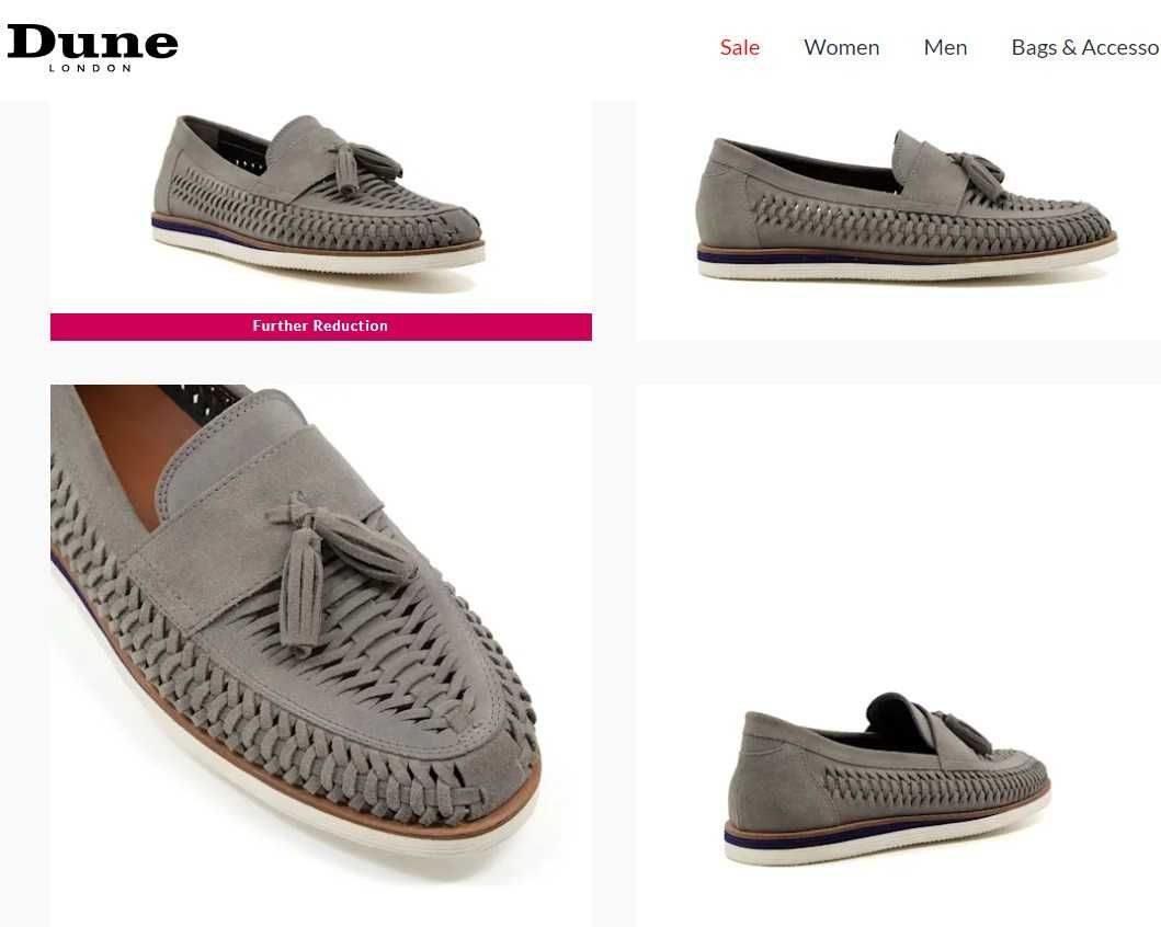 Pantofi loafers tassel 42 Dune London piele naturala impletita