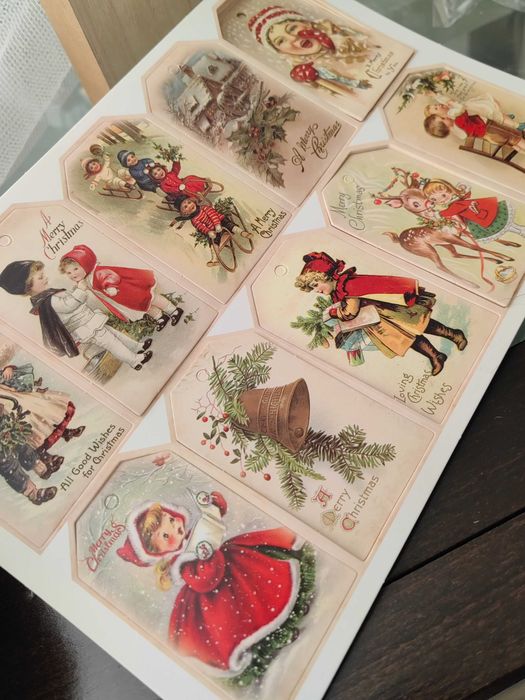 Картички, стикери Коледни опаковки. Коледни опаковки, кутии, етикети.