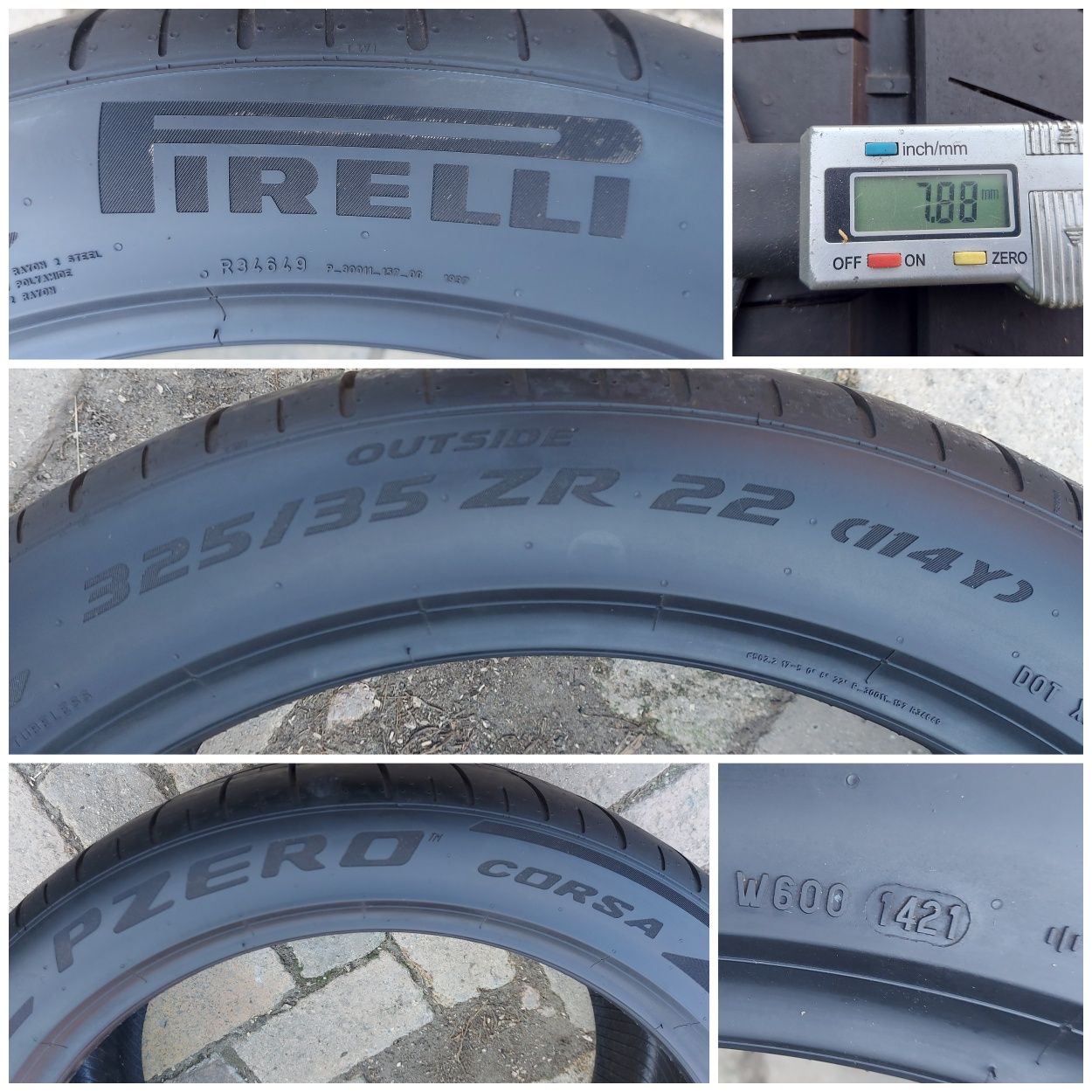 O bucată 325/315/285 35/30 ZR22 vară - una Pirelli P Zero