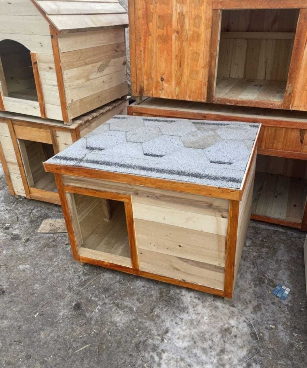 Утеплённая будка для собаки купить в Алмате из досок