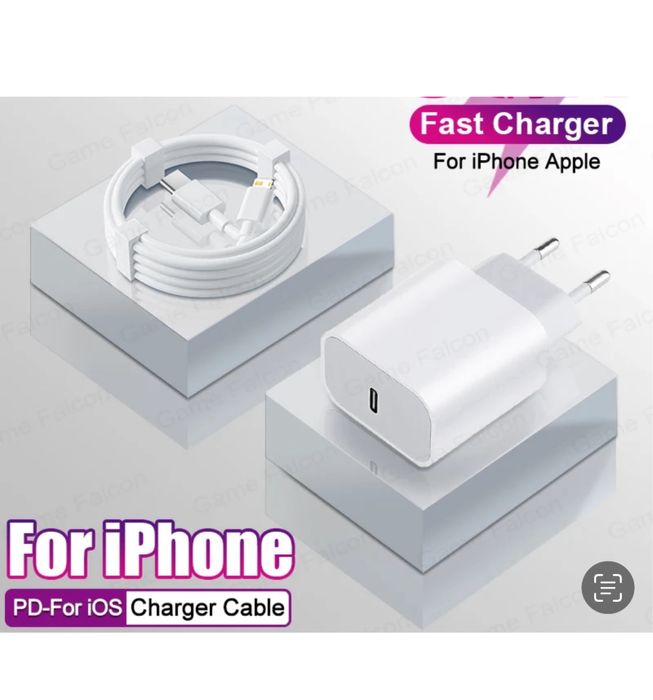 Incarcator 1A / 18W + Cablu Usb + Casti Compatibile Iphone