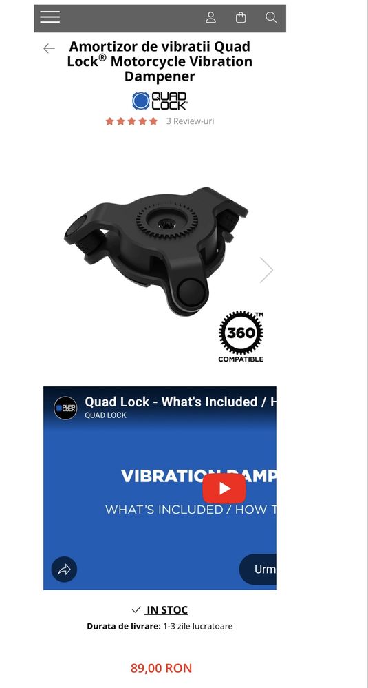 Pachet Quad Lock Pro, original, sigilat, wireless,weatherproof, ghidon