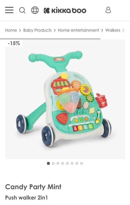 Бебе Уокър 2in1 Kikka Boo Таблица за дейности Бебешка играчка