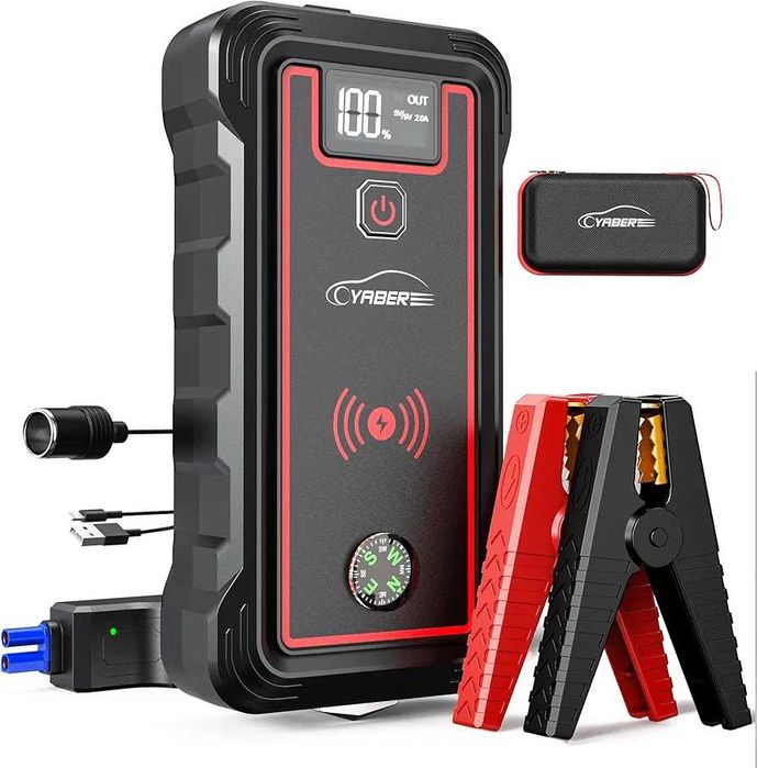 Джъмп стартер YR800, 23800mAh, безжично зареждане 8L бензин и 7L дизел
