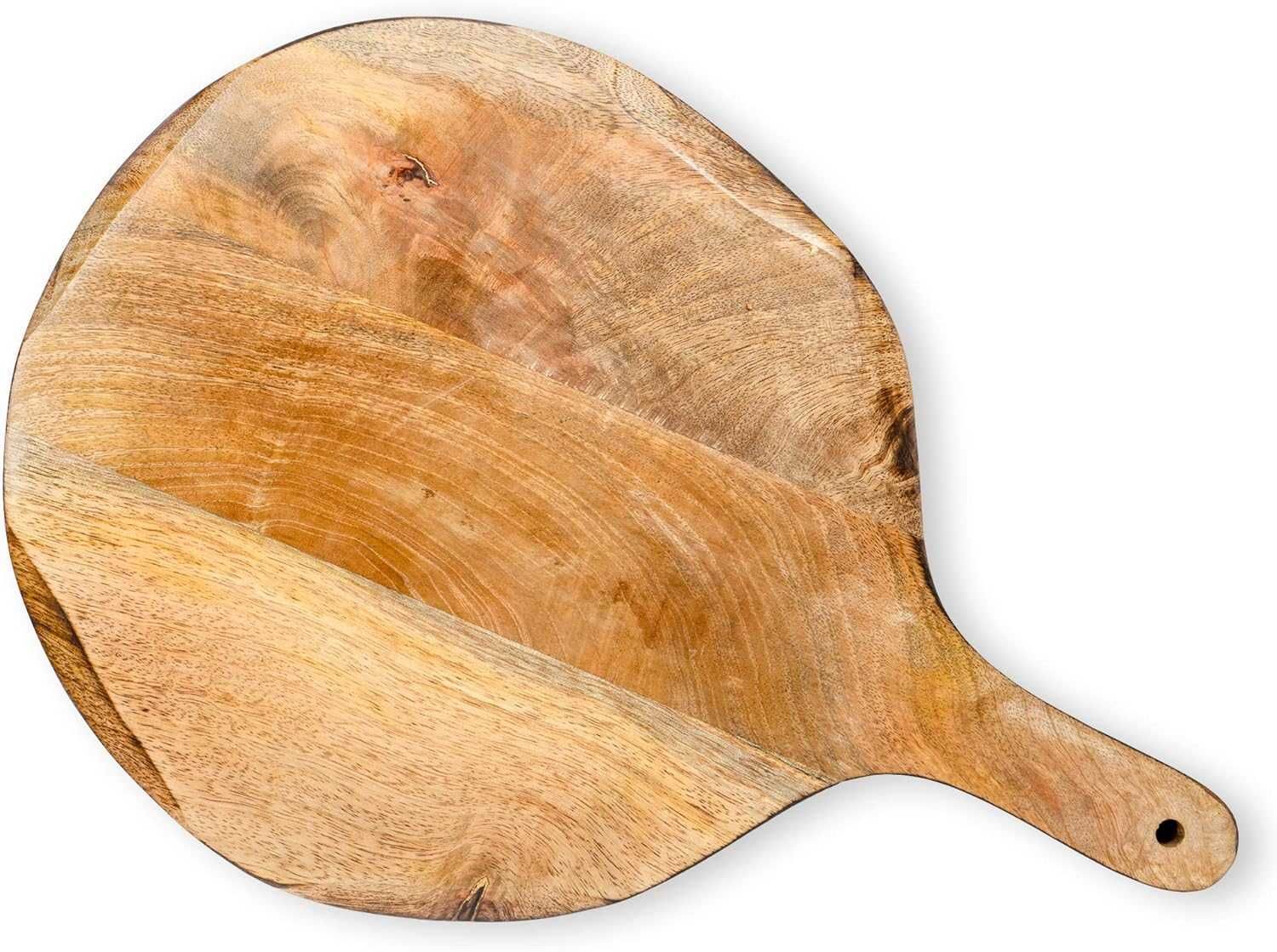 Tabla servire, spatula pizza, lemn, 40x28x2.5cm