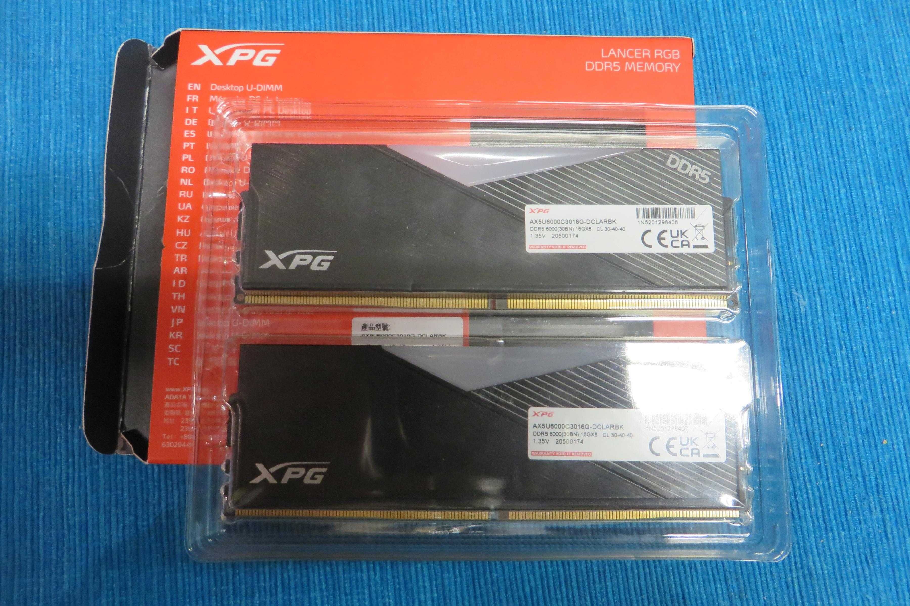 KIT 32 GB (2х16) DDR 5 6000 Mhz XPG RGB ADATA LANCER